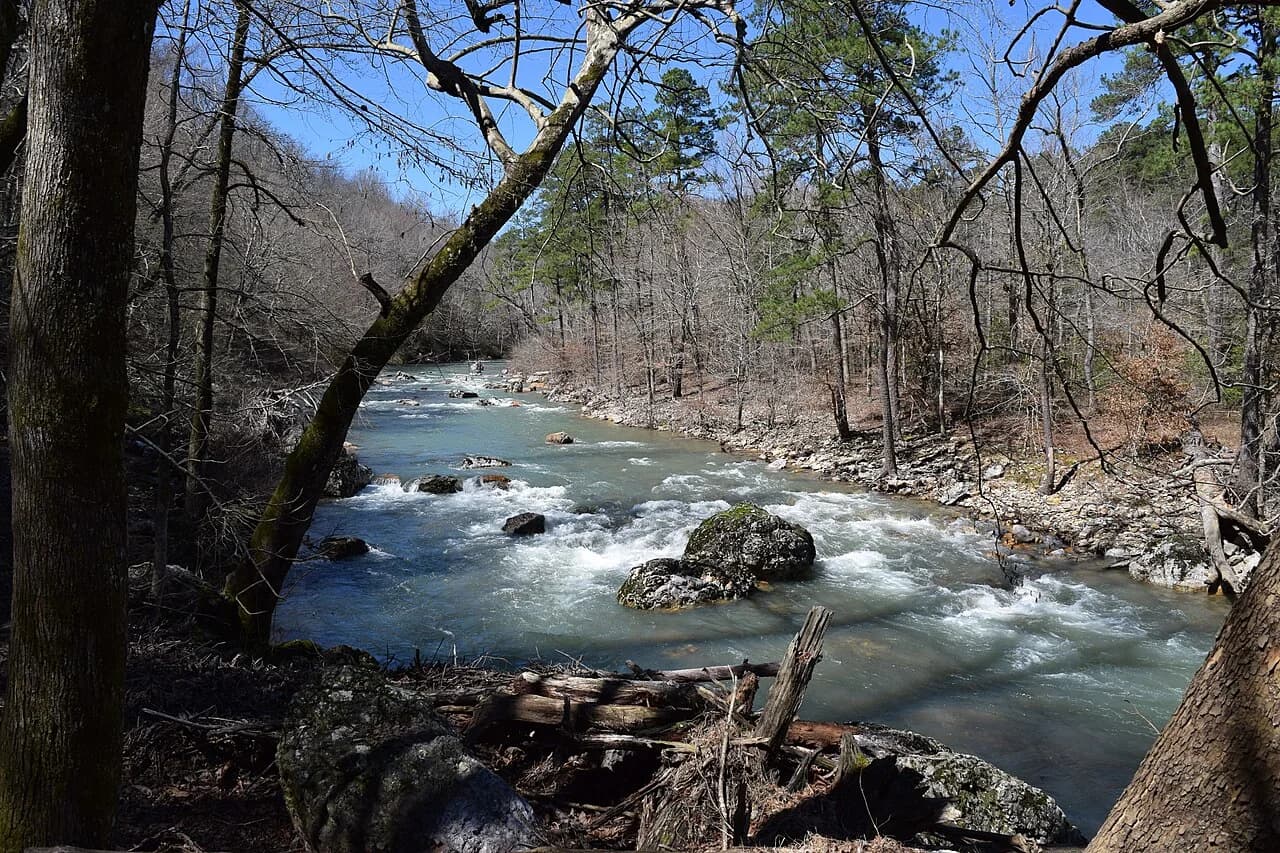 Little Missouri River flowing through the Ouachita National Forest