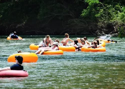 People floating the Caddo River near Glenwood Arkansas