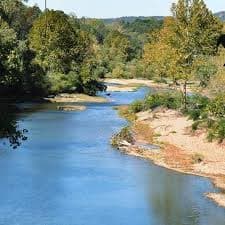 Caddo River water near Glenwood Arkansas