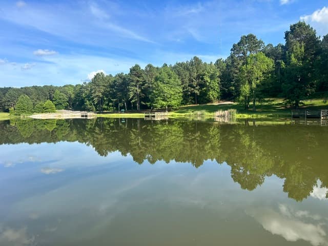Fishing at John Benjamin Pond in Glenwood, Arkansas